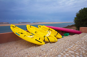 Kayaks for hire, Hippocampe Hotel, Oualidia